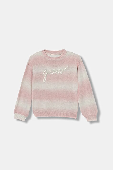 Guess sweter z domieszką wełny dziecięcy kolor różowy J5YR04 Z3OQ0
