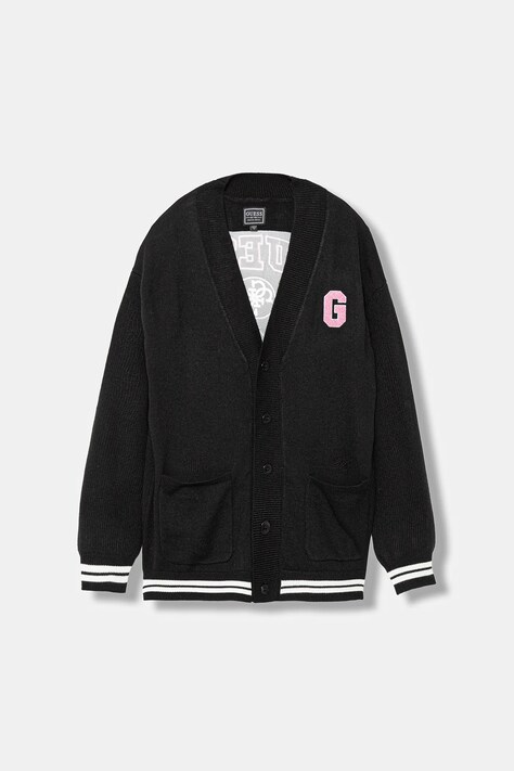 Guess cardigan cu amestec de lână pentru copii culoarea negru, J5YR11 Z3OF0
