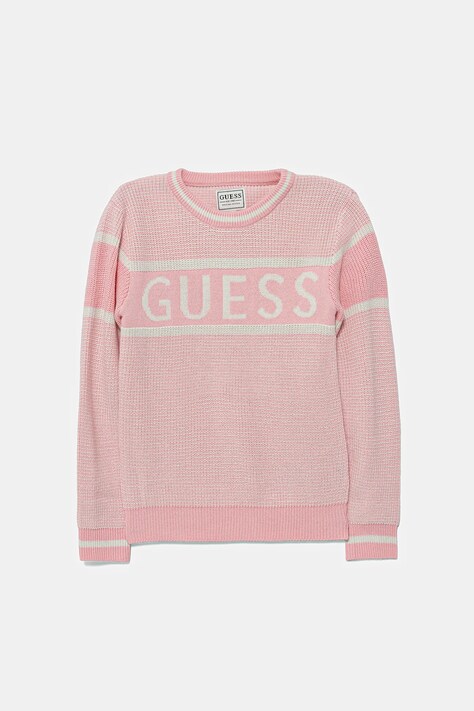 Guess pulover pentru copii din amestec de lână culoarea roz, K5YR00 Z3OJ0