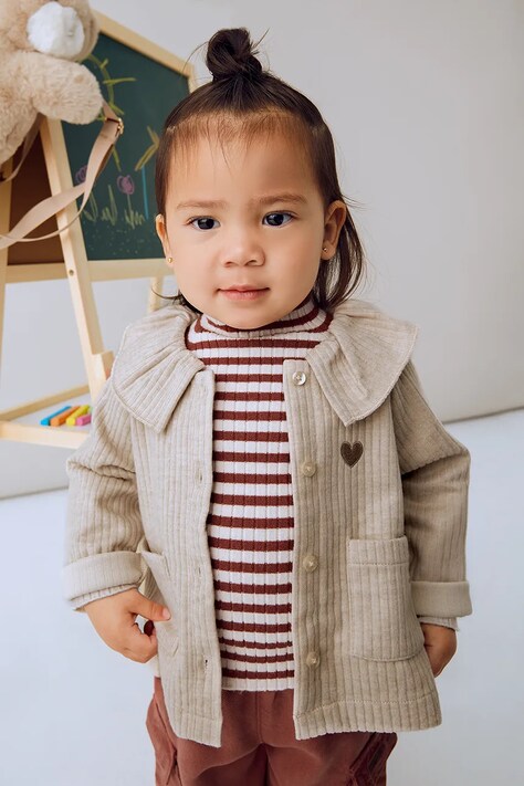 Mayoral cardigan copii culoarea bej, light, 2431