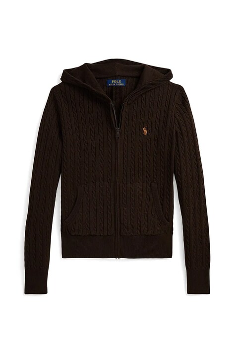Polo Ralph Lauren maglione per bambini con misto lana colore marrone 313916533015