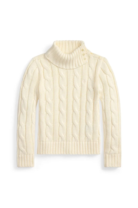 Polo Ralph Lauren pulover de bumbac pentru copii culoarea alb, 313978862002