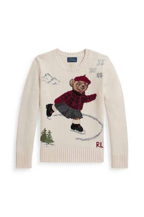 Sveter Polo Ralph Lauren béžová farba, 313980680001