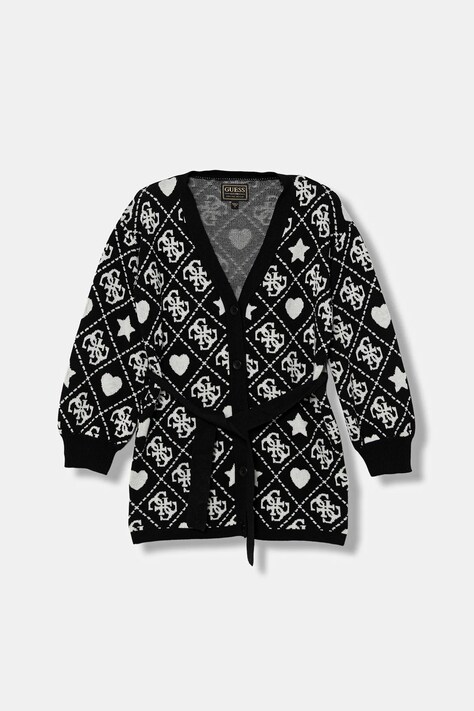 Детский кардиган с примесью шерсти Guess цвет чёрный J5BR01 Z3K10