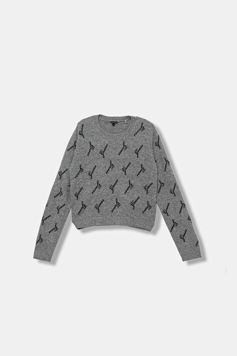 Guess sweter z wełną dziecięcy kolor szary lekki J5BR28 Z0870