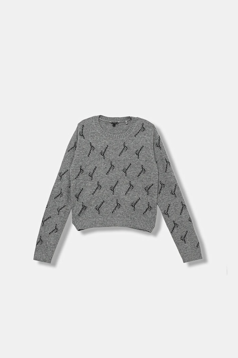 Guess sweter z wełną dziecięcy kolor szary lekki J5BR28 Z0870