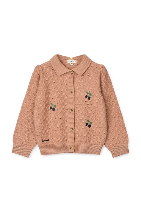 Καρδιγκάν με προσθήκη μαλλιού για παιδιά Liewood Jane Knit Cardigan χρώμα: πορτοκαλί, LW20306