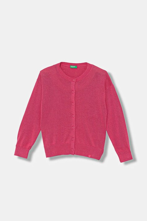 United Colors of Benetton cardigan copii culoarea roz, light, 19DKC500Y