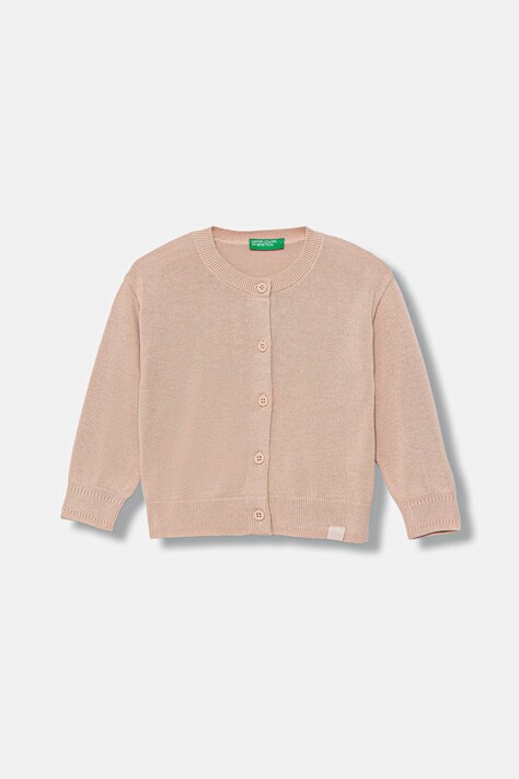 United Colors of Benetton cardigan copii culoarea roz, light, 19DKG500R