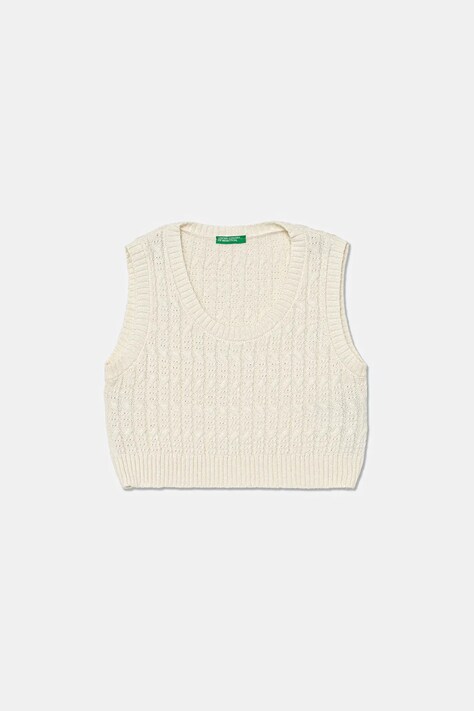 Παιδικό γιλέκο United Colors of Benetton χρώμα: μπεζ, 1D32C108Y