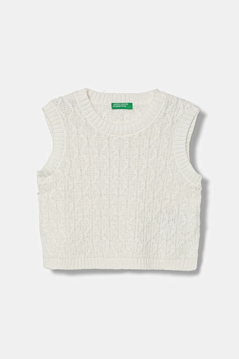 Дитячий жилет United Colors of Benetton колір білий 1D32G1011