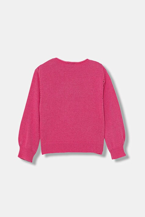 Дитячий светр з додаванням вовни United Colors of Benetton колір рожевий легкий 126WC108Q