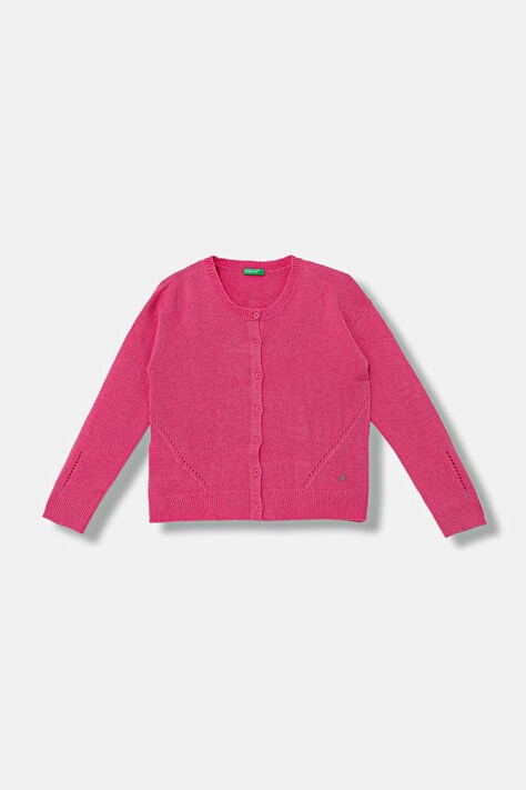 Μάλλινη μπλουζα United Colors of Benetton χρώμα: ροζ, 126WC500X