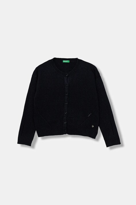 United Colors of Benetton cardigan de lână culoarea albastru marin, light, 126WC500X