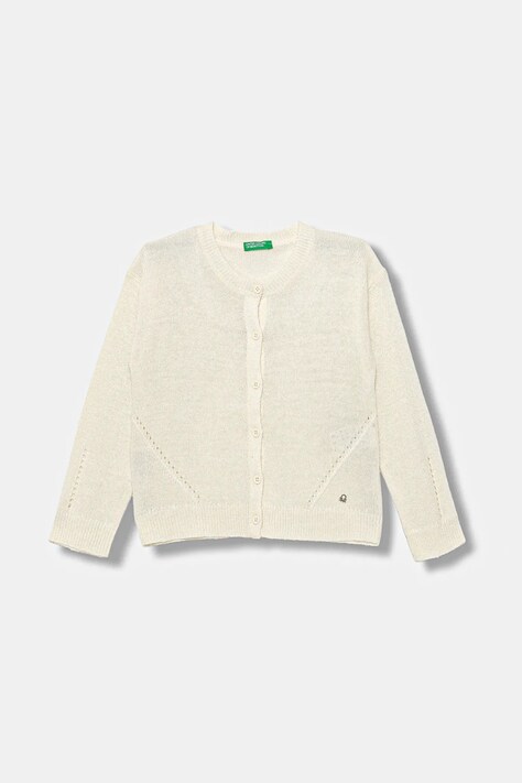 Otroški volneni pulover United Colors of Benetton bež barva, 126WG5006