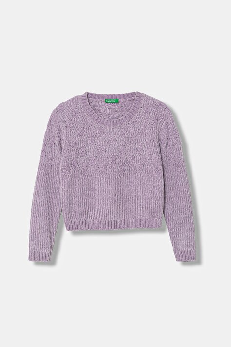 Свитер United Colors of Benetton цвет фиолетовый 16CLG1010