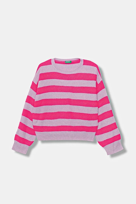 Detský sveter United Colors of Benetton fialová farba, 1Z8SQ108X