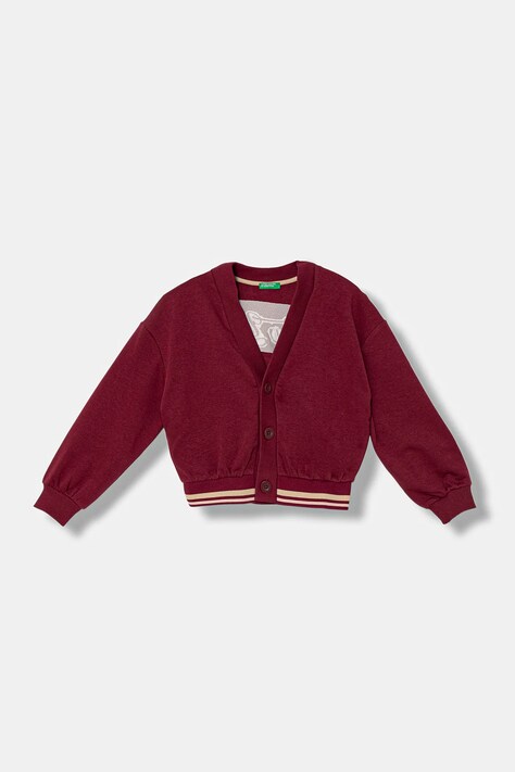 Παιδικό κάρδιγκαν United Colors of Benetton χρώμα: μπορντό, 32N4C600J