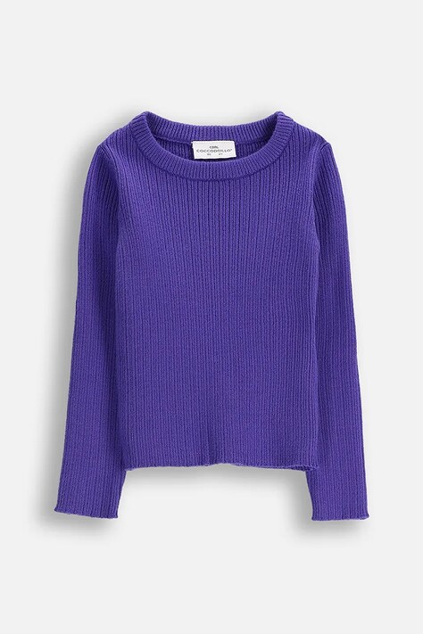Coccodrillo sweter dziecięcy kolor fioletowy lekki RAVE GIRL KIDS