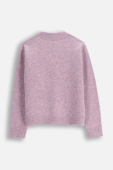 Coccodrillo kardigan dziecięcy kolor szary lekki WINTER COSY GRIL JUNIOR