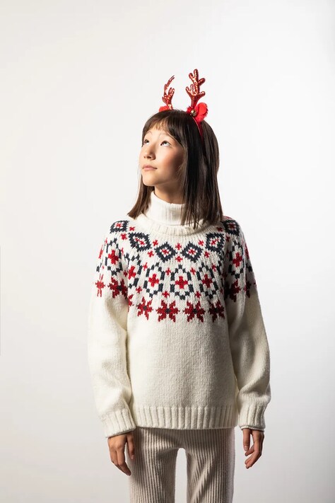 Coccodrillo sweter dziecięcy kolor beżowy ELEGANT JUNIOR GIRL