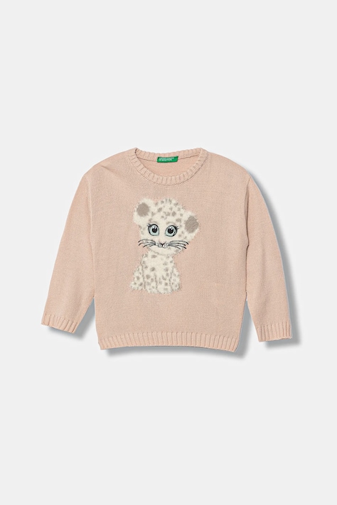 United Colors of Benetton pulover copii culoarea roz, light, 13DZG1013