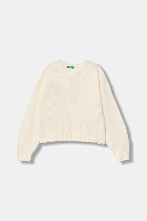 United Colors of Benetton sweter dziecięcy kolor beżowy ciepły 1RG7C109L