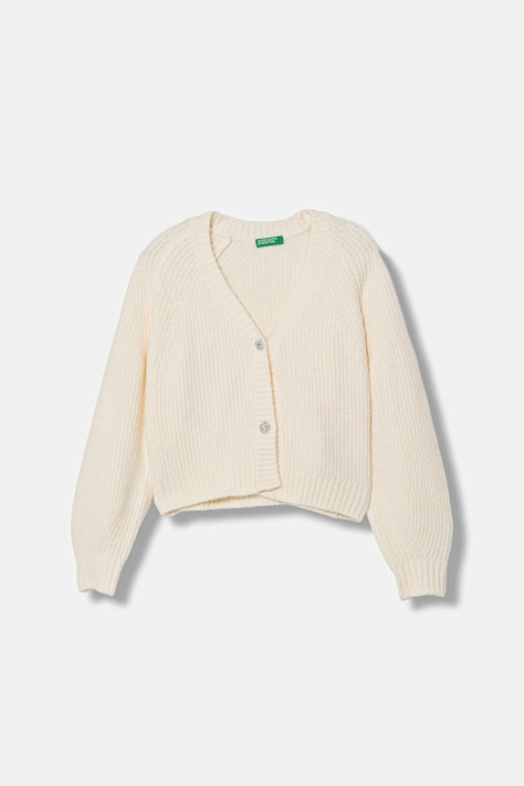 United Colors of Benetton kardigan dziecięcy kolor beżowy 1RG7C601Y