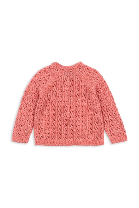 Дитячий кардиган з додаванням вовни Konges Sløjd ISA CARDIGAN — AW25-SWK00K, помаранчевий — фото 3