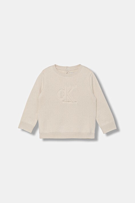 Calvin Klein Jeans sweter niemowlęcy kolor beżowy IN0IN00234