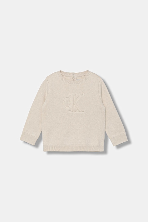 Свитер для младенцев Calvin Klein Jeans цвет бежевый IN0IN00234