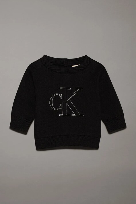 Calvin Klein Jeans sweter niemowlęcy kolor czarny IN0IN00234