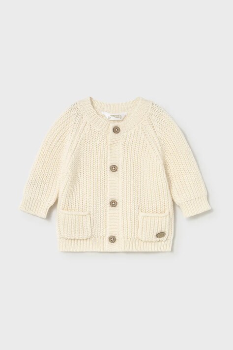 Mayoral Newborn sweter niemowlęcy kolor beżowy lekki 2339