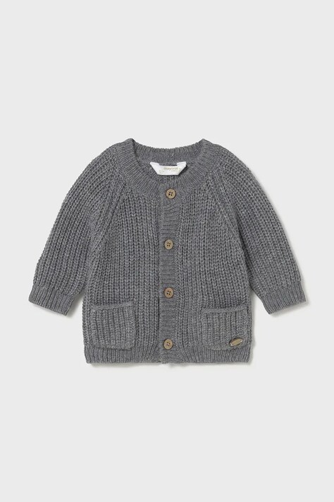 Mayoral Newborn sweter niemowlęcy kolor szary lekki 2339