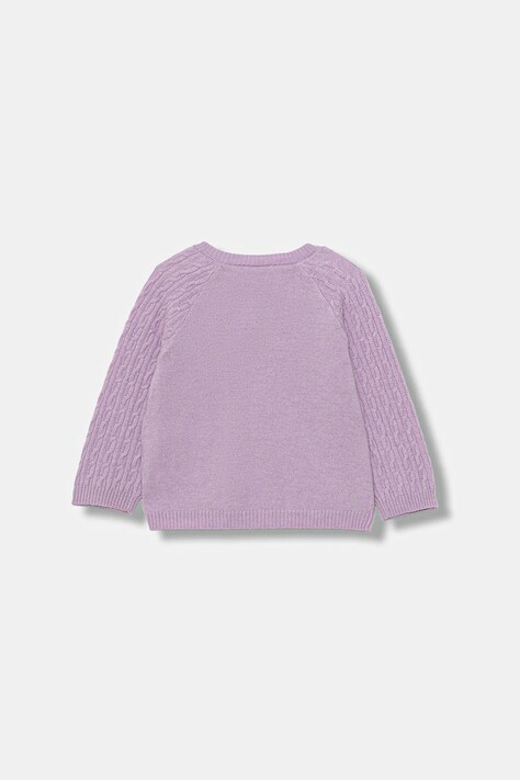 Kardigán pre bábätká United Colors of Benetton fialová farba, ľahký, 106WA5012