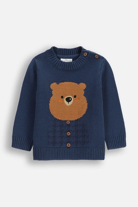 Coccodrillo sweter dziecięcy kolor granatowy FOREST FRIENDS BOY NEWBORN