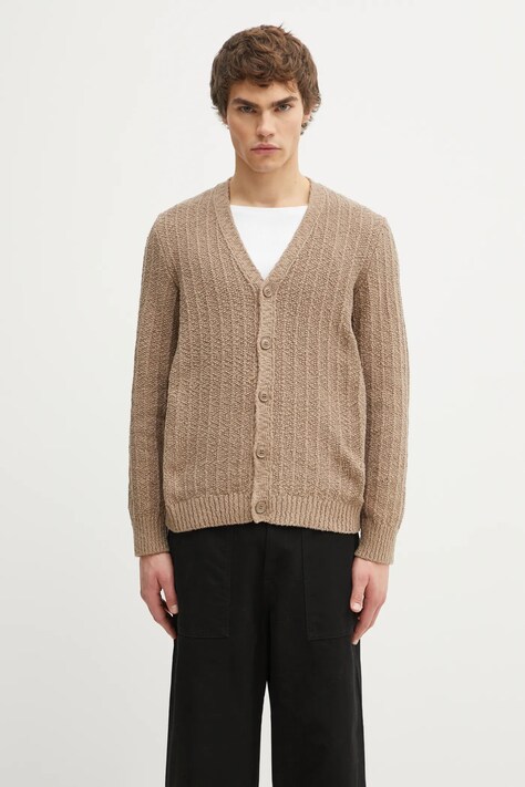 Хлопковый кардиган Samsoe Samsoe SAMICAH цвет бежевый M25200023