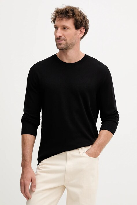 Karl Lagerfeld sweter męski kolor czarny lekki 553310.655039