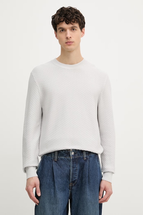 BOSS sweter męski bawełniany H-Imberto szary 50545283