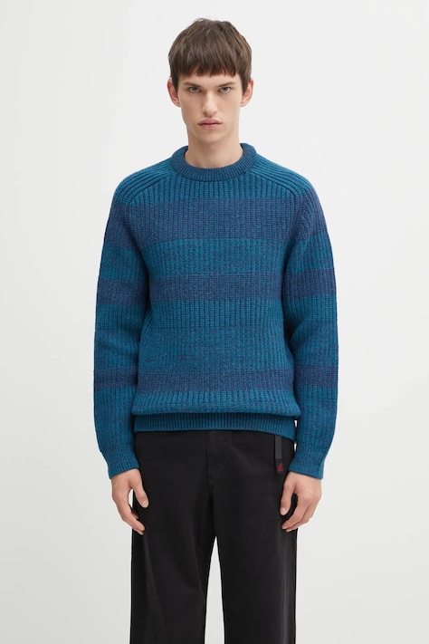 Вовняний светр Barbour x Paul Smith Saddle колір бірюзовий теплий MKN1696BU91