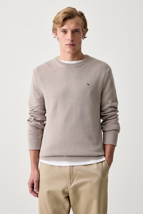 Tommy Jeans Sweter męski bawełniany szary DM0DM21787