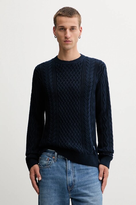Tommy Jeans pulover de bumbac culoarea bleumarin, light, DM0DM22101