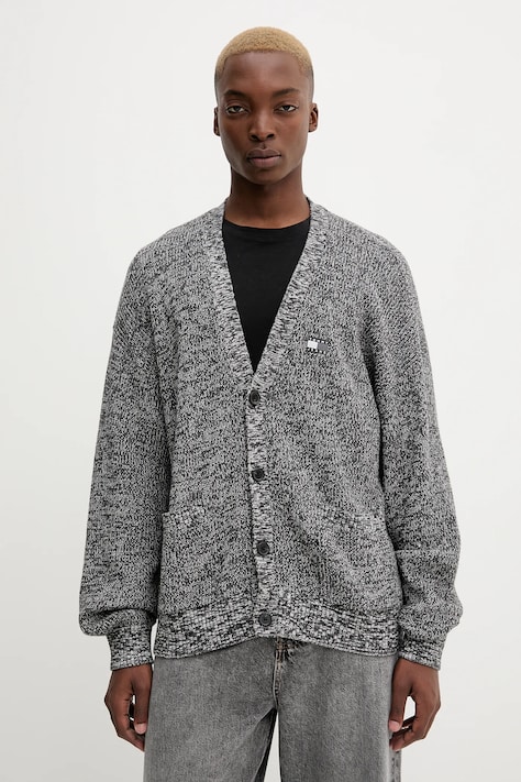 Tommy Jeans kardigan bawełniany męski kolor szary DM0DM22104
