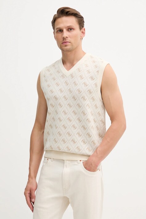 Елек Guess HORACE мъжки в бежово  M5YR09 Z3OE2