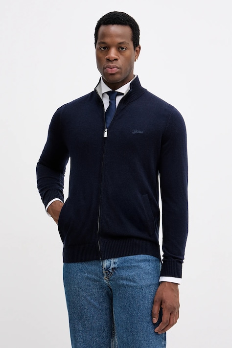 Guess kardigán gyapjú keverékből DARRELL sötétkék, M5YR28 Z0122