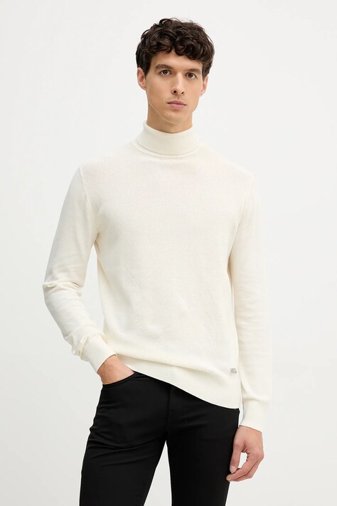 Светр Karl Lagerfeld колір бежевий легкий гольф 554309.655037