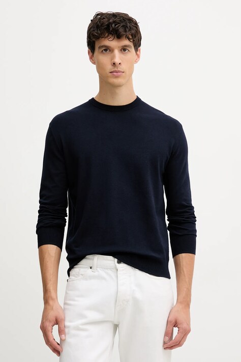 United Colors of Benetton sweter męski kolor granatowy lekki 110XU10A5