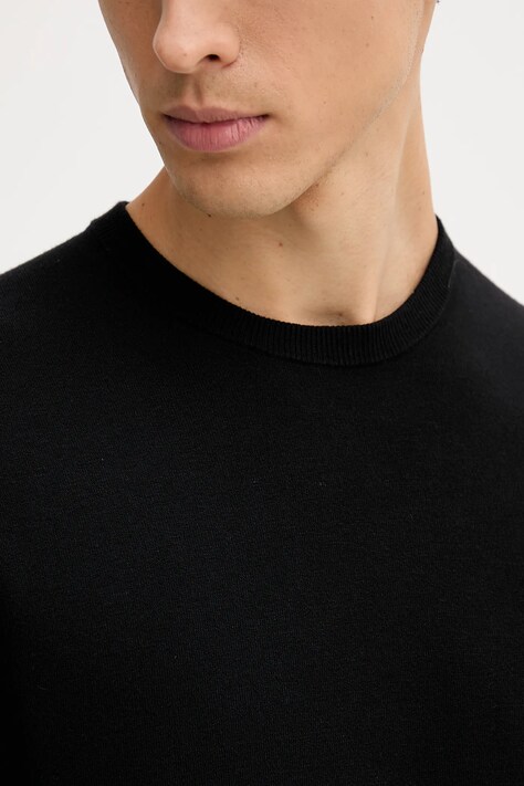 United Colors of Benetton sweter męski kolor czarny lekki 110XU10A5