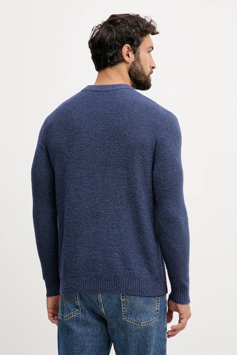 United Colors of Benetton sweter z domieszką wełny męski kolor niebieski 1L5YU10AD