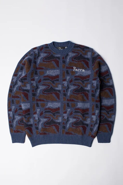 by Parra maglione in misto lana Repeat ftp booster knitted uomo colore blu  54335